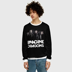 Свитшот мужской Imagine Dragons: Boy Band, цвет: 3D-белый — фото 2