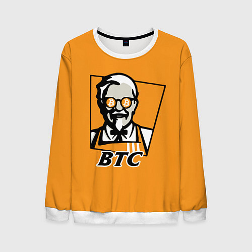 Мужской свитшот BTC vs KFC / 3D-Белый – фото 1