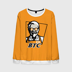 Свитшот мужской BTC vs KFC, цвет: 3D-белый