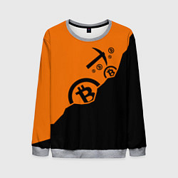 Свитшот мужской Bitcoin Mining, цвет: 3D-меланж
