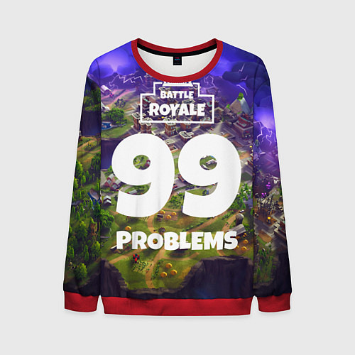 Мужской свитшот Fortnite: 99 Problems / 3D-Красный – фото 1