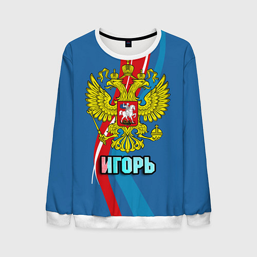 Мужской свитшот Герб Игорь / 3D-Белый – фото 1