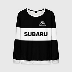 Свитшот мужской Subaru: Black Sport, цвет: 3D-белый