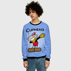 Свитшот мужской Cuphead Dab, цвет: 3D-черный — фото 2