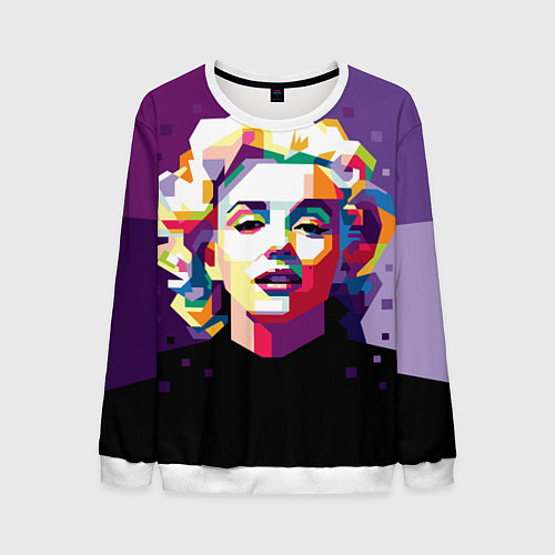 Мужской свитшот Marilyn Monroe / 3D-Белый – фото 1