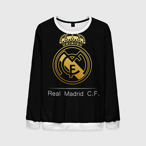 Мужской свитшот FC Real Madrid: Gold Edition / 3D-Белый – фото 1