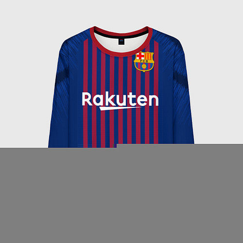 Мужской свитшот FC Barcelona: Coutinho Home 18/19 / 3D-Красный – фото 1