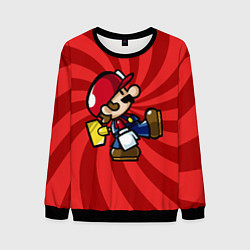 Свитшот мужской Super Mario: Red Illusion, цвет: 3D-черный