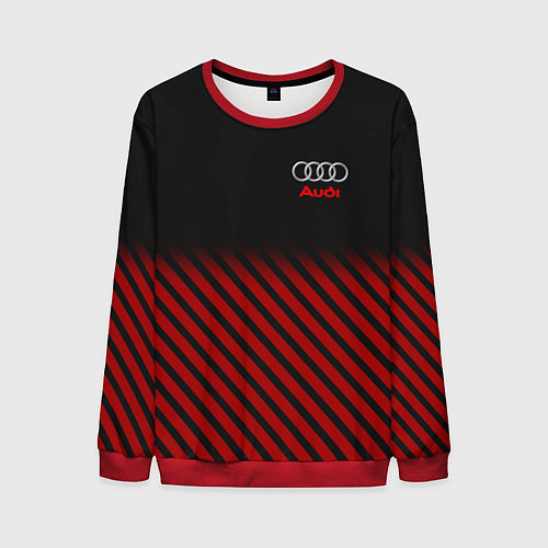 Мужской свитшот Audi: Red Lines / 3D-Красный – фото 1