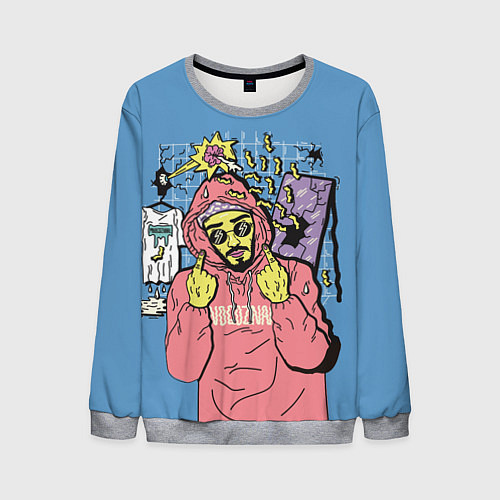 Мужской свитшот Mnogoznaal / 3D-Меланж – фото 1