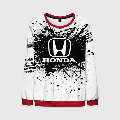 Мужской свитшот Honda: Black Spray / 3D-Красный – фото 1