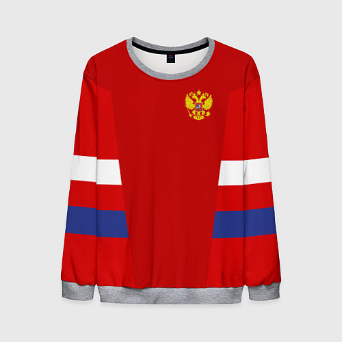 Мужской свитшот Russia: Sport Tricolor / 3D-Меланж – фото 1