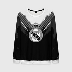 Свитшот мужской FC Real Madrid: Black Style, цвет: 3D-белый