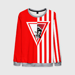 Свитшот мужской Красно-белый воин, цвет: 3D-меланж