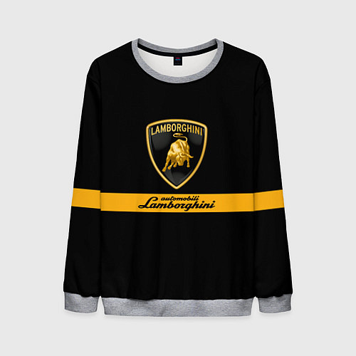 Мужской свитшот Lamborghini Automobili / 3D-Меланж – фото 1