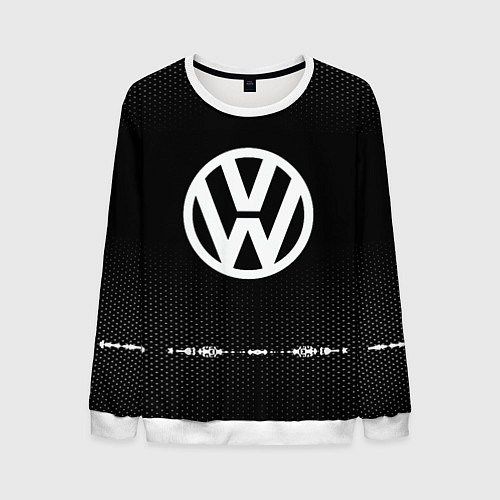 Мужской свитшот Volkswagen: Black Abstract / 3D-Белый – фото 1