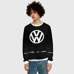 Свитшот мужской Volkswagen: Black Abstract, цвет: 3D-белый — фото 2