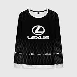 Свитшот мужской Lexus: Black Abstract, цвет: 3D-белый