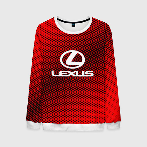 Мужской свитшот Lexus: Red Carbon / 3D-Белый – фото 1