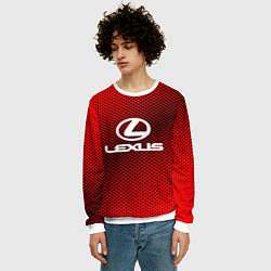Свитшот мужской Lexus: Red Carbon, цвет: 3D-белый — фото 2