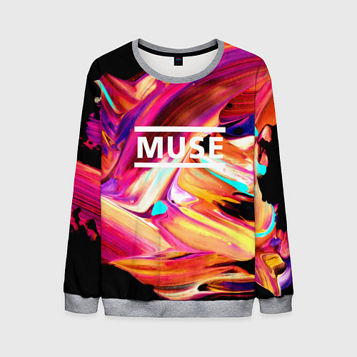 Мужской свитшот MUSE: Neon Colours / 3D-Меланж – фото 1
