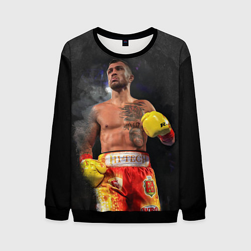 Мужской свитшот Vasyl Lomachenko / 3D-Черный – фото 1