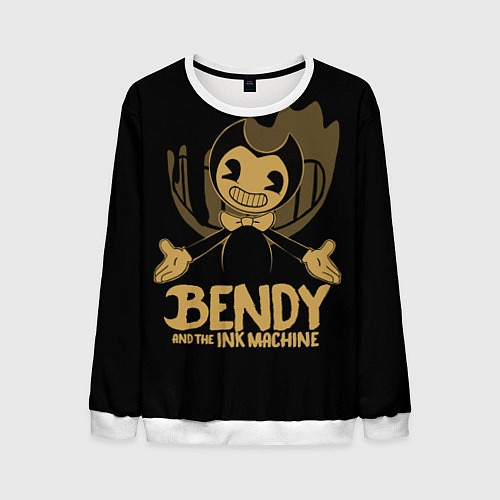 Мужской свитшот Bendy And the ink machine / 3D-Белый – фото 1