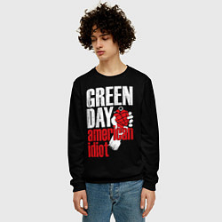 Свитшот мужской Green Day: American Idiot, цвет: 3D-черный — фото 2