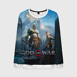 Свитшот мужской God of War, цвет: 3D-белый