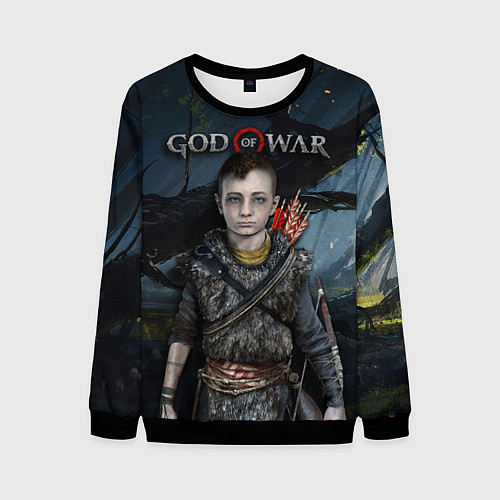 Мужской свитшот God of War: Atreus / 3D-Черный – фото 1