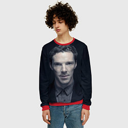 Свитшот мужской Benedict Cumberbatch, цвет: 3D-красный — фото 2