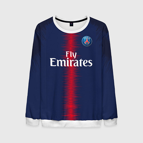 Мужской свитшот FC PSG: Neymar Home 18-19 / 3D-Белый – фото 1