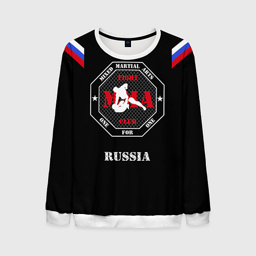 Мужской свитшот MMA Russia / 3D-Белый – фото 1