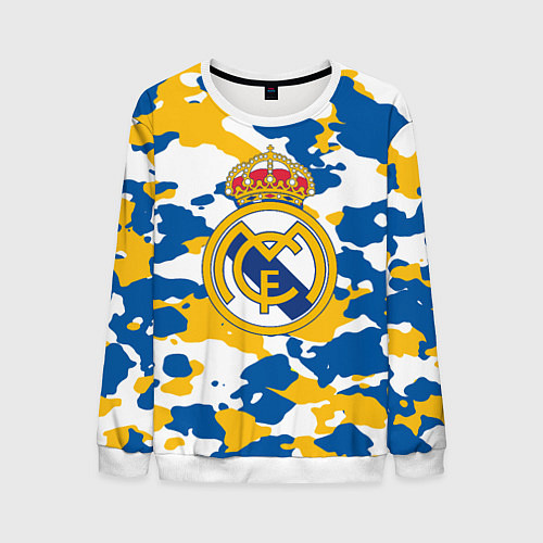 Мужской свитшот Real Madrid: Camo / 3D-Белый – фото 1