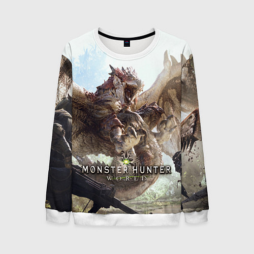 Мужской свитшот Monster Hunter: World / 3D-Белый – фото 1