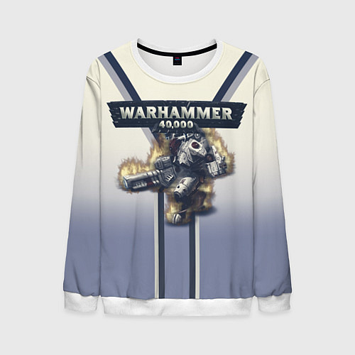 Мужской свитшот Warhammer 40000: Tau Empire / 3D-Белый – фото 1