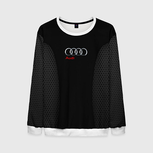 Мужской свитшот Audi Carbon / 3D-Белый – фото 1