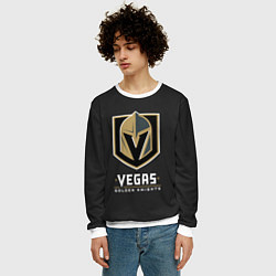 Свитшот мужской Vegas: Golden Knights, цвет: 3D-белый — фото 2