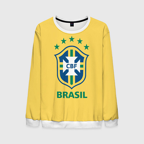 Мужской свитшот Brazil Team / 3D-Белый – фото 1