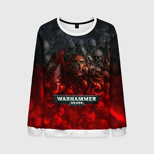 Мужской свитшот Warhammer 40000: Dawn Of War / 3D-Белый – фото 1