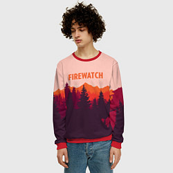 Свитшот мужской Firewatch: Orange Style, цвет: 3D-красный — фото 2