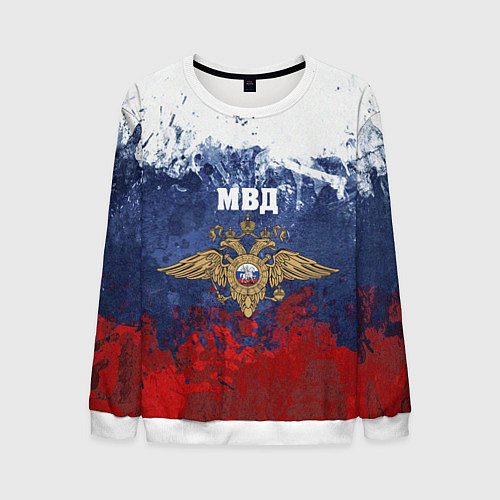 Мужской свитшот МВД / 3D-Белый – фото 1