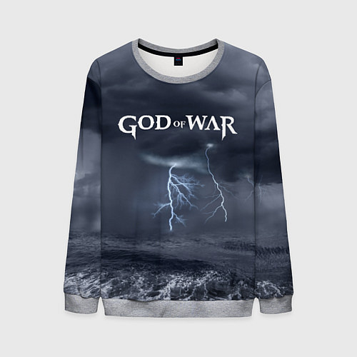 Мужской свитшот God of War: Storm / 3D-Меланж – фото 1