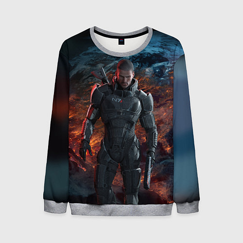 Мужской свитшот Mass Effect: Soldier / 3D-Меланж – фото 1