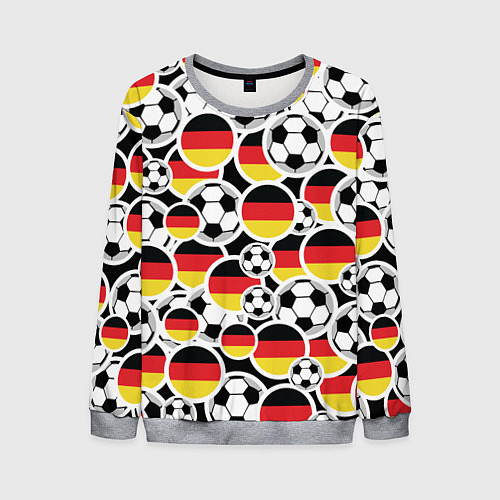 Мужской свитшот Германия: футбольный фанат / 3D-Меланж – фото 1