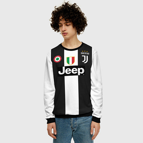 Мужской свитшот FC Juventus 18-19 / 3D-Черный – фото 3