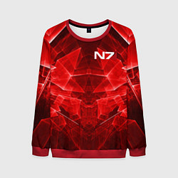 Мужской свитшот Mass Effect: Red Armor N7