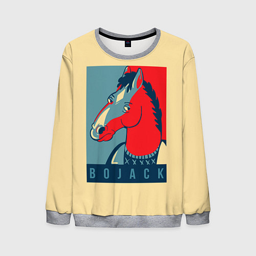 Мужской свитшот BoJack Obey / 3D-Меланж – фото 1