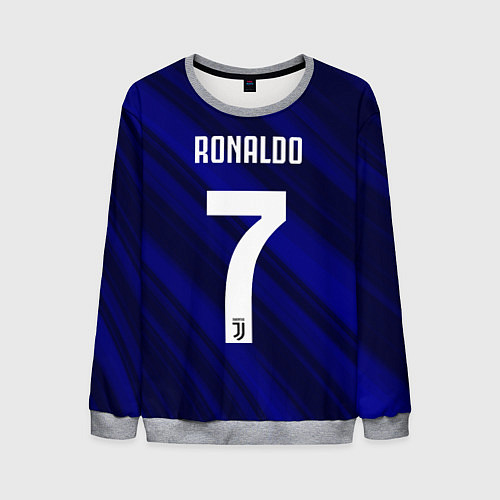 Мужской свитшот Ronaldo 7: Blue Sport / 3D-Меланж – фото 1