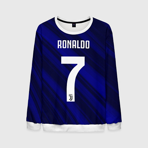 Мужской свитшот Ronaldo 7: Blue Sport / 3D-Белый – фото 1